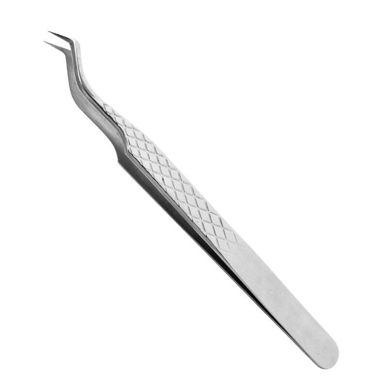 Silver non-slip precision tweezers