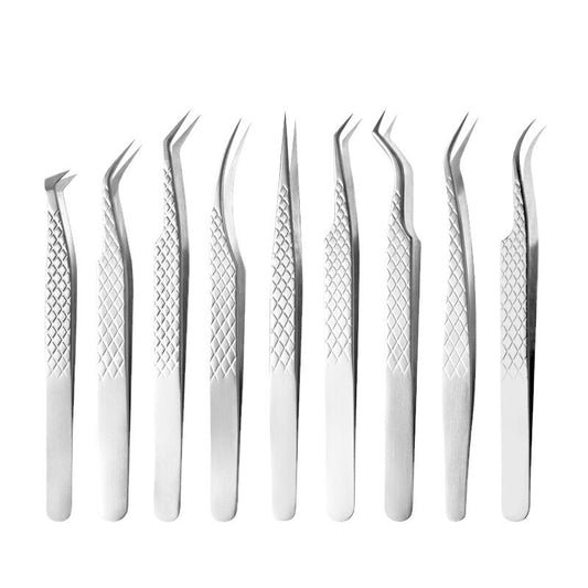 Silver non-slip precision tweezers