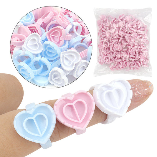 100PC Heart-Shaped Ring Cup