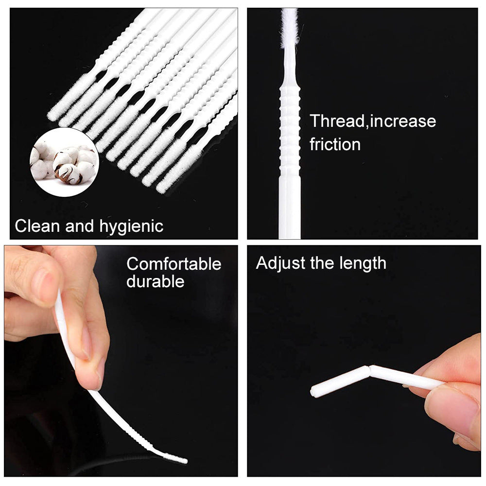 Disposable lengthen Micro Brushes Swabs 100pcs